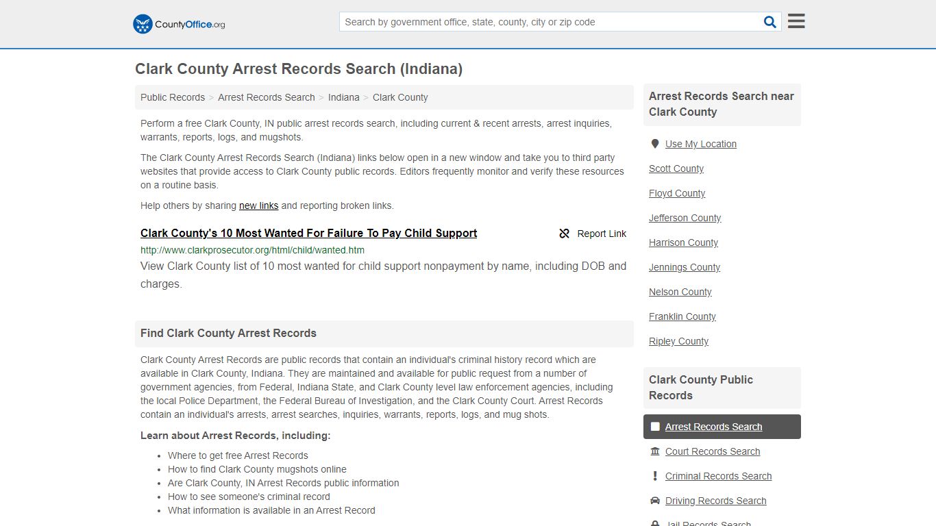 Arrest Records Search - Clark County, IN (Arrests & Mugshots)